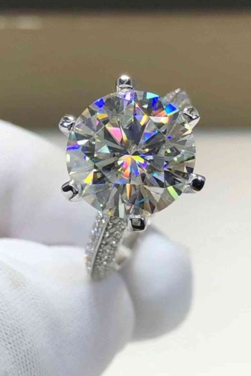 Celestial Serenity 5 Carat  Moissanite 6-Prong Ring