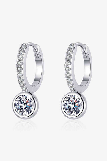 Whispering Harmony 1 Carat Moissanite Drop Earrings