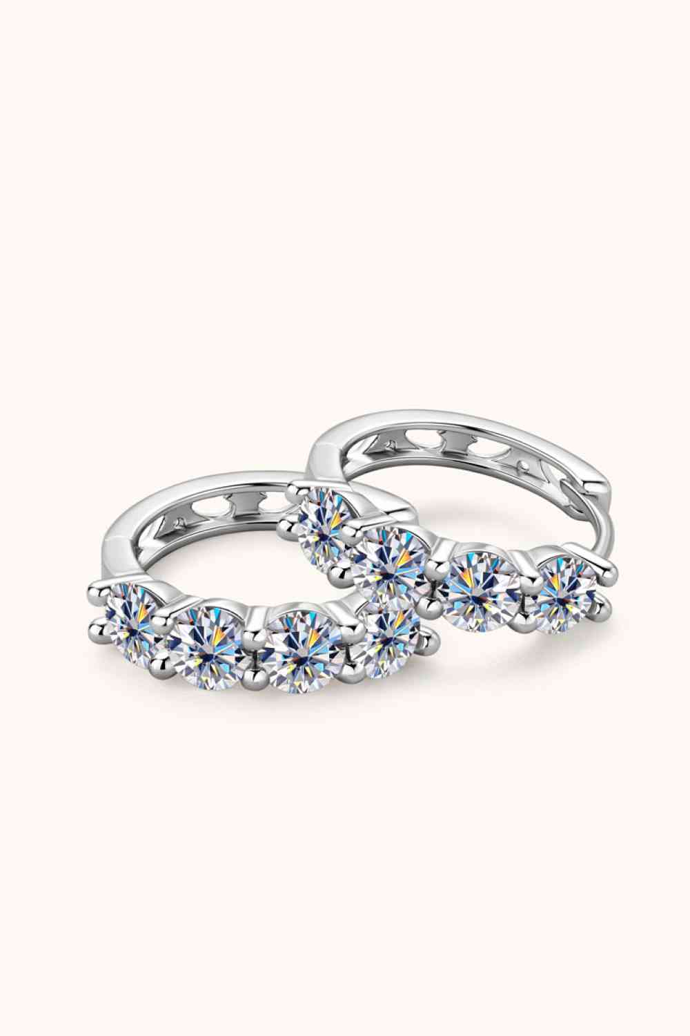 Twilight Treasures 2.4 Carat Moissanite Huggie Earrings