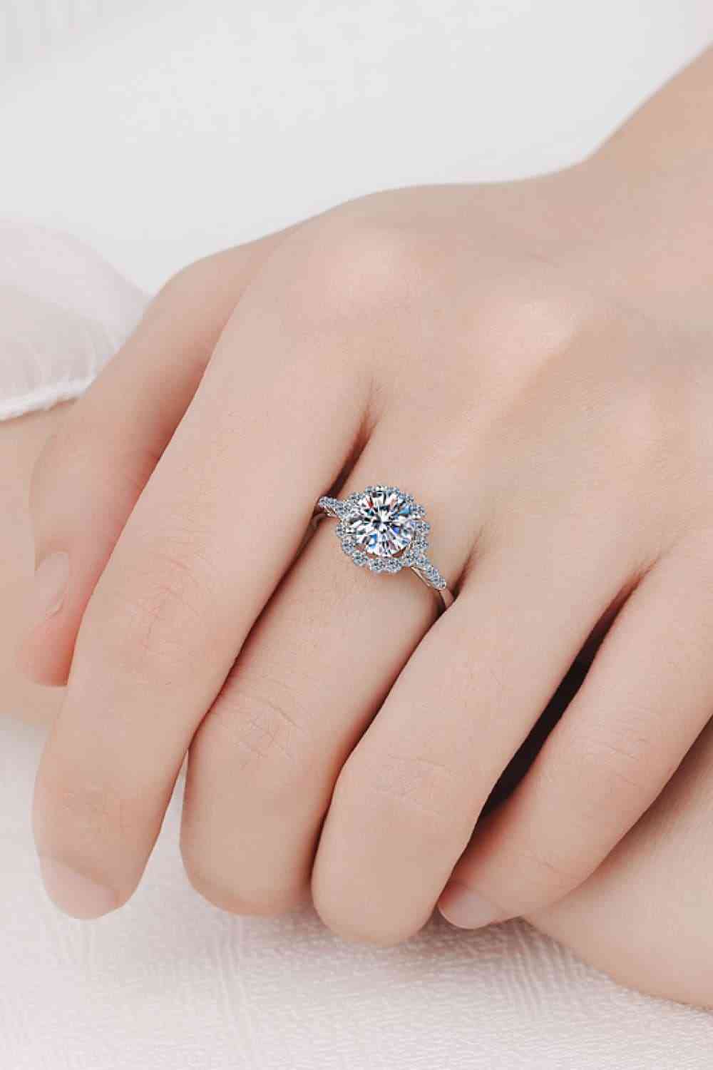 Twilight Dreams 1 Carat Moissanite Halo Ring