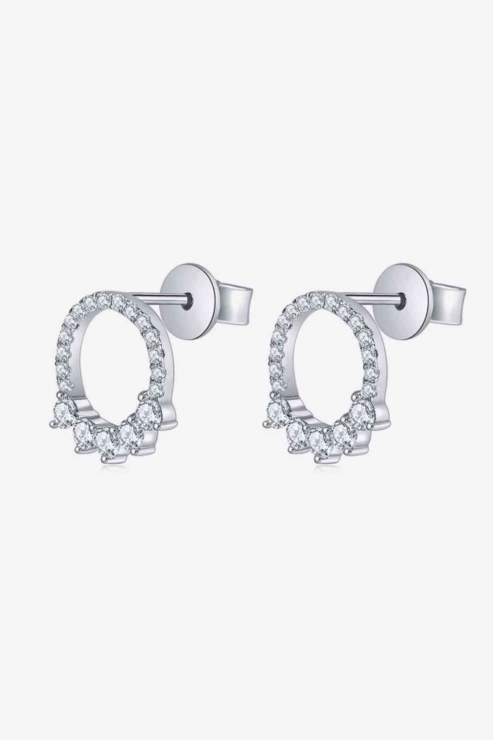 Ethereal Delight Moissanite Platinum Earrings