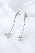 Ethereal Elegance 6-Prong Round Moissanite Drop Earrings