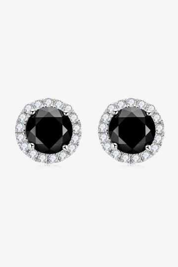 Brilliant Blossom Two-Tone 4-Prong Moissanite Stud Earrings