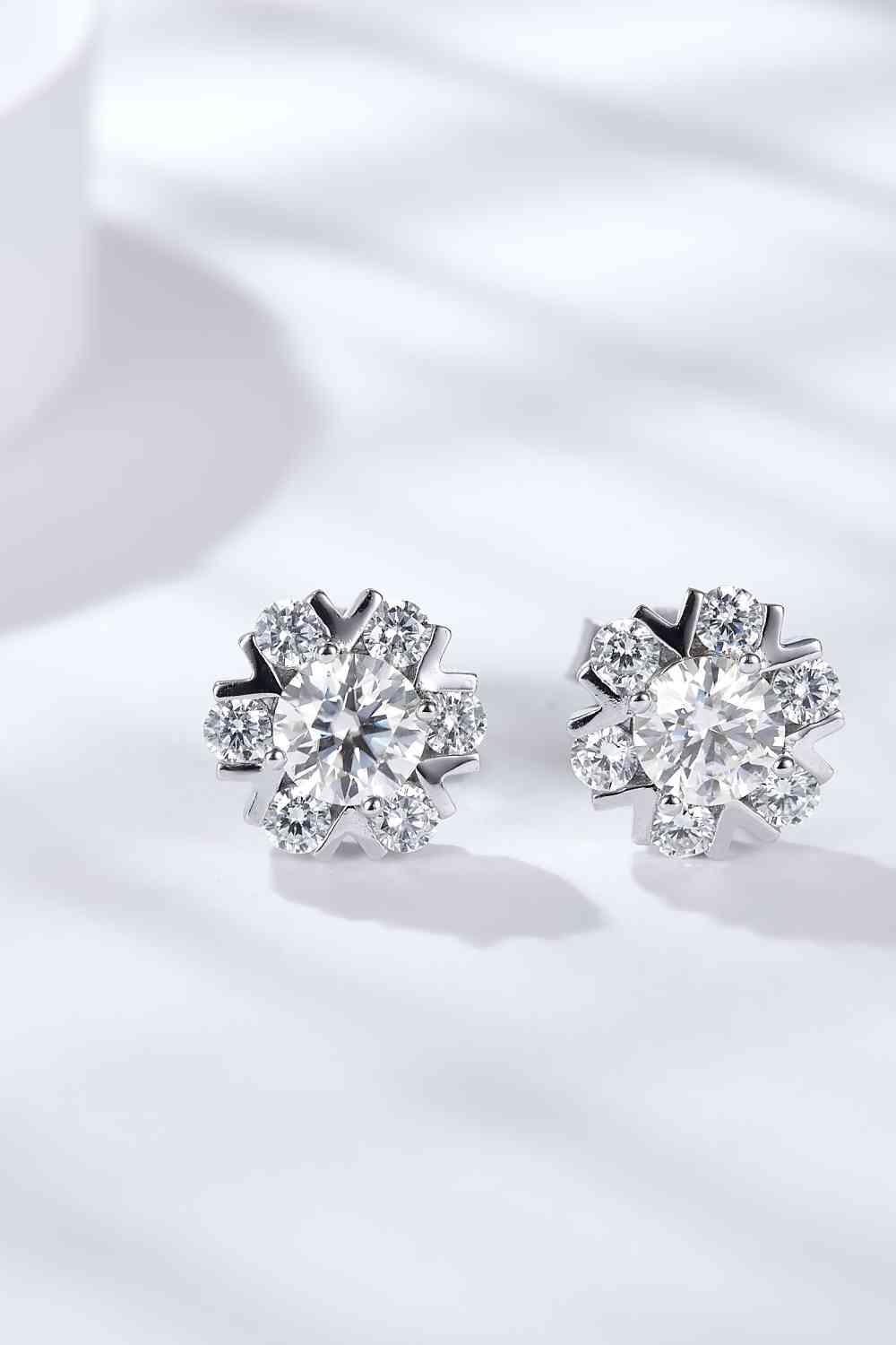 Celestial Whisper Moissanite Stud Earrings