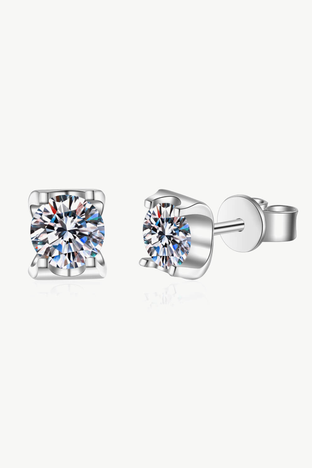 Crystal Shimmer Moissanite Stud Earrings