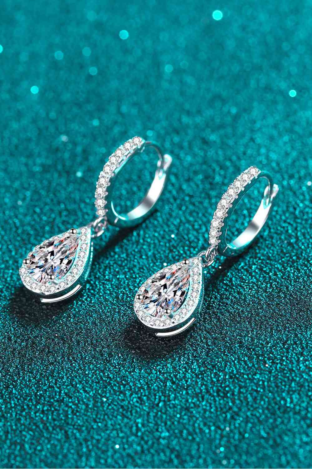 Ethereal Enchantment Moissanite Teardrop Earrings