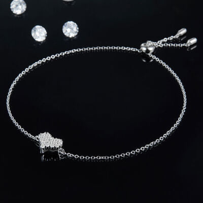 Luminous Love Moissanite Heart Dainty Bracelet